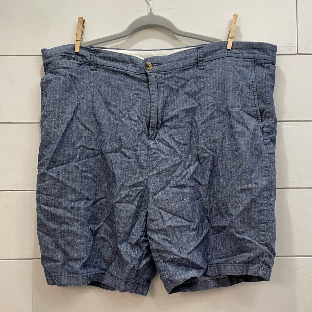 Linen Blue Men’s Shorts Size 40, Old Navy, slim with built in flex